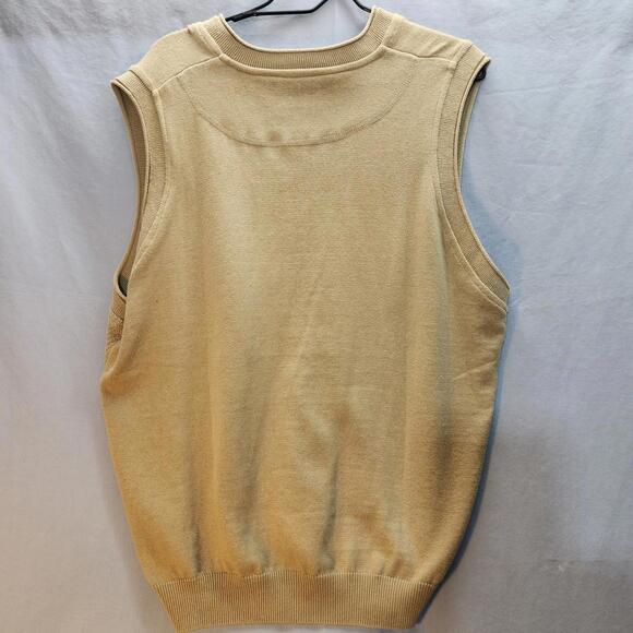 Fore Golfwear Cotton Sweater Vest Tan Mens Size‎ Large - Picture 6 of 6
